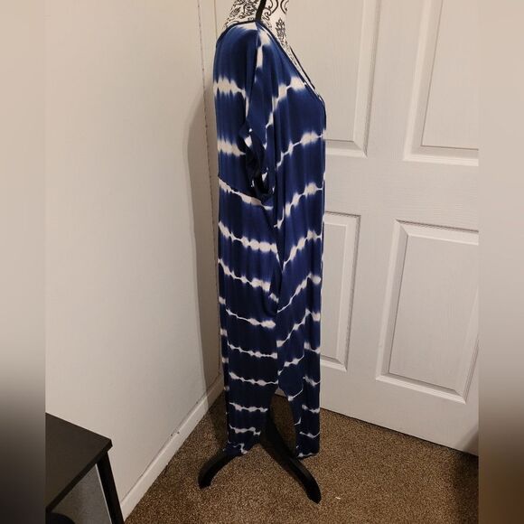 Impressions beachy keen striped tye dyed t-shirt maxi dress - Picture 3 of 7